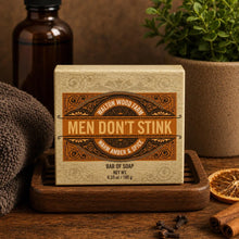 Load image into Gallery viewer, Men Don't Stink Soap Bar Warm Amber &amp; Spice
