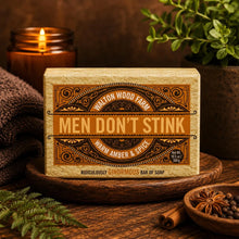 Load image into Gallery viewer, Men Don't Stink Soap Bar Warm Amber &amp; Spice
