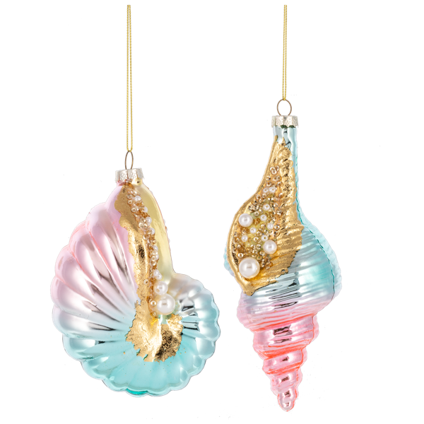 Colorful Sea Shell Ornaments