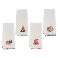 Load image into Gallery viewer, Embroidered Holiday Tea Towel
