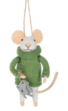 Load image into Gallery viewer, Mice Winter Sport Ornament
