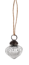 Load image into Gallery viewer, Tiny Trims Ornaments - Silver Mercury Onion Shape
