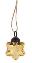 Load image into Gallery viewer, Tiny Trims Ornaments - Gold Mercury Star
