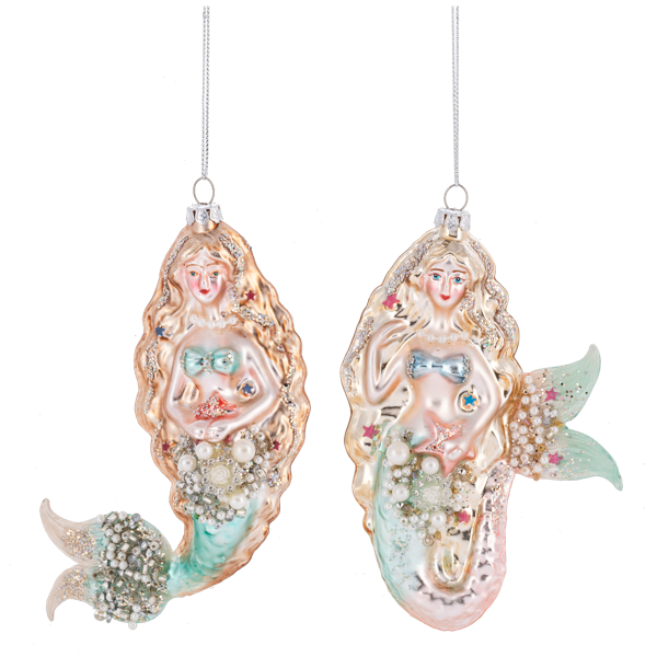 Jeweled Mermaid Ornaments