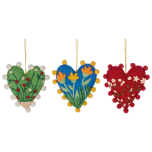 Load image into Gallery viewer, Handcrafted Fancy Heart Ornament

