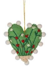 Load image into Gallery viewer, Handcrafted Fancy Heart Ornament
