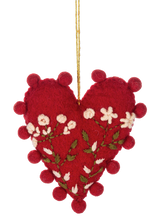 Load image into Gallery viewer, Handcrafted Fancy Heart Ornament

