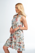 Load image into Gallery viewer, Hibiscus Palm Ruffle Dress
