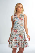 Load image into Gallery viewer, Hibiscus Palm Ruffle Dress
