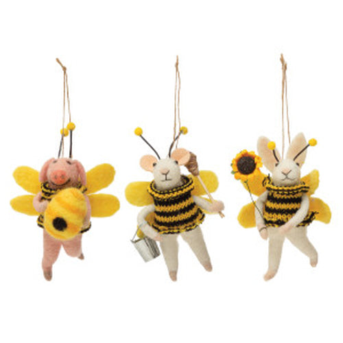 Bee Mouse Ornament