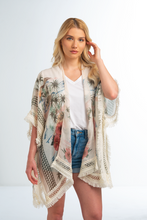 Load image into Gallery viewer, Hibiscus Palm Fringe Wrap
