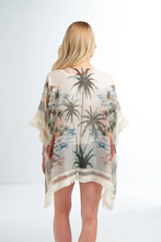 Load image into Gallery viewer, Hibiscus Palm Fringe Wrap
