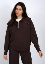 Load image into Gallery viewer, Sean Soft Knit Half Zip - Umber Mel
