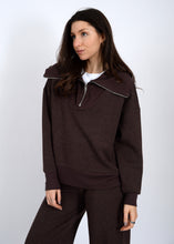 Load image into Gallery viewer, Sean Soft Knit Half Zip - Umber Mel
