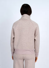 Load image into Gallery viewer, Saruna Soft Knit W/Satin Trim Top - Taupe Mel
