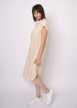 Load image into Gallery viewer, Aira Double Weave Stripe Gauze Shirt Dress - Off White
