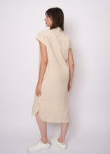 Load image into Gallery viewer, Aira Double Weave Stripe Gauze Shirt Dress - Off White
