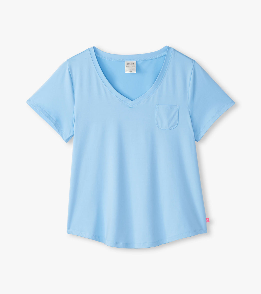 V-Neck Tee In A Bag - Beach Blue