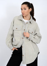 Load image into Gallery viewer, Lexie Fleece Shacket - Stone
