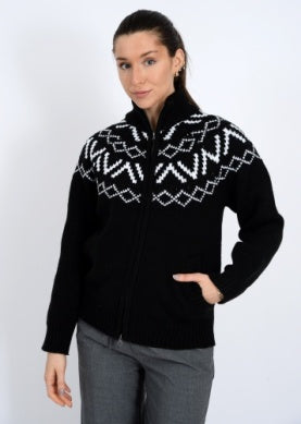 Leocadia Mock Neck Cardigan
