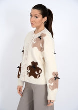 Load image into Gallery viewer, Plush Teddy Bear Cream Cardigan
