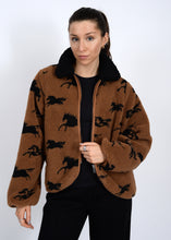 Load image into Gallery viewer, Joline Sherpa Jacket - Horse Print
