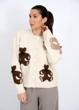 Load image into Gallery viewer, Plush Teddy Bear Cream Cardigan
