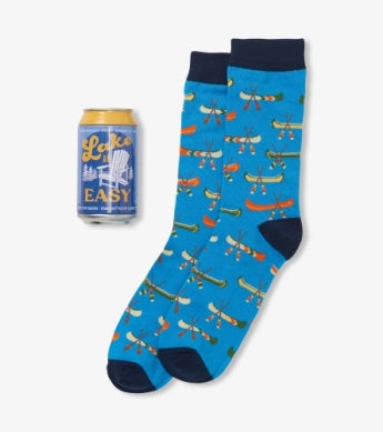 Men's Beer Can Socks - Lake It Easy