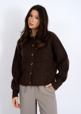 Usha Raglan Cardigan - Brown Mel