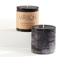 Load image into Gallery viewer, Rustic Pillar Candle - 3x3 - Black
