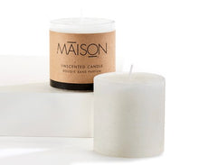 Load image into Gallery viewer, Rustic Pillar Candle - 3x3 - White
