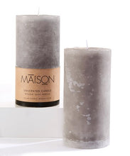Load image into Gallery viewer, Rustic Pillar Candle - 3x6 - Grey

