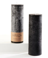Load image into Gallery viewer, Rustic Pillar Candle - 3x9 - Black
