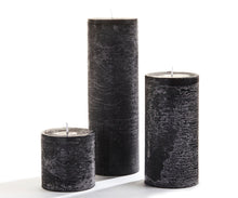 Load image into Gallery viewer, Rustic Pillar Candle - 3x9 - Black
