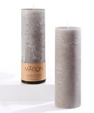 Load image into Gallery viewer, Rustic Pillar Candle - 3x9 - Grey
