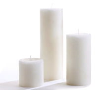 Load image into Gallery viewer, Rustic Pillar Candle - 3x3 - White
