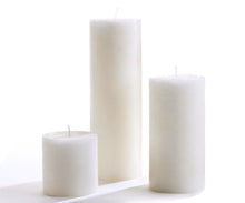 Load image into Gallery viewer, Rustic Pillar Candle - 3x9 - White

