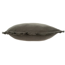 Load image into Gallery viewer, Frayed Edge Pillow - Gunmetal
