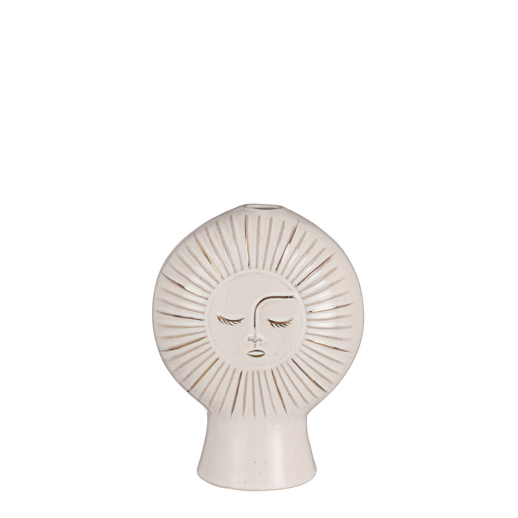Sun Flower Vase - White - Medium