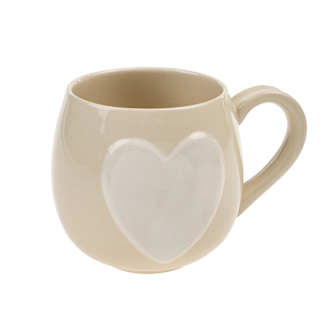 Big Heart Mug - Cream/white