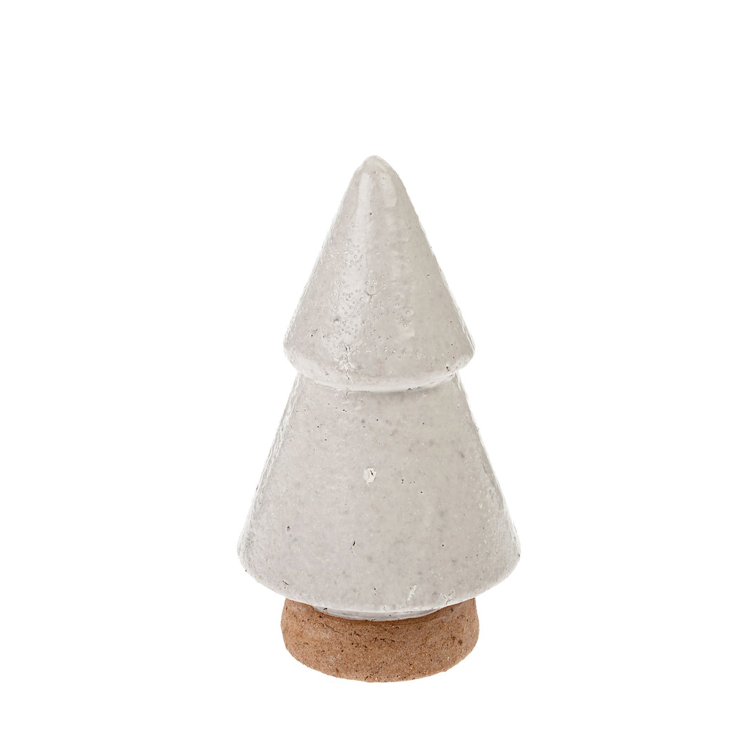 Raw Clay Christmas Tree White - Medium