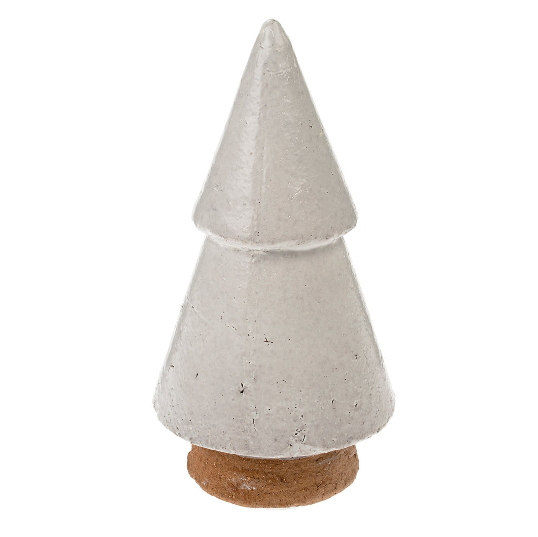 Raw Clay Christmas Tree White - Large
