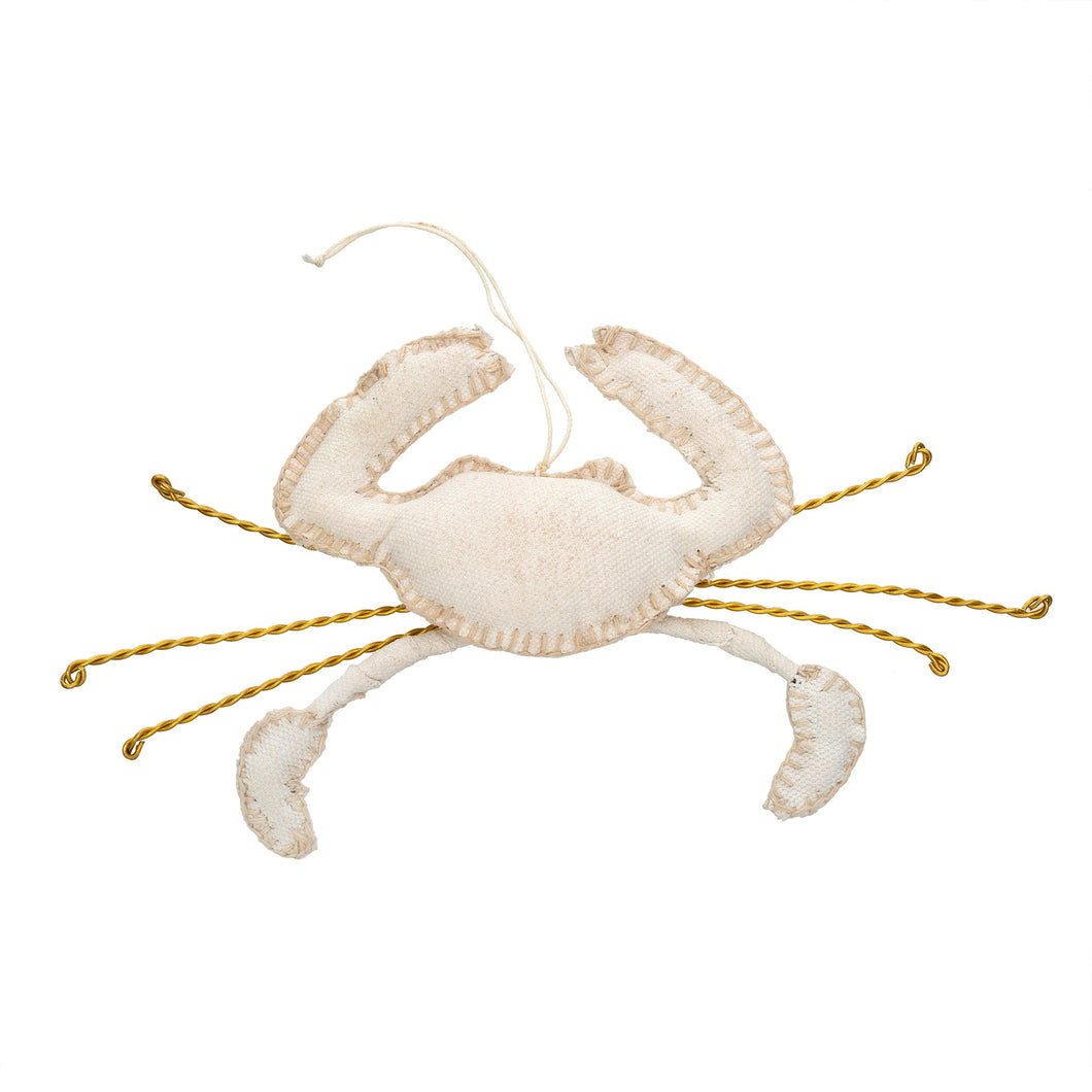 Canvas Crab Ornament
