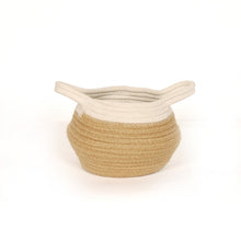 Load image into Gallery viewer, Morocco Cotton Jute Belly Basket - White
