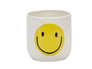 Happy Face Ceramic Planter