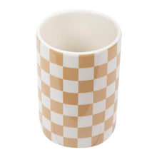 Load image into Gallery viewer, Checkered Ceramic Vase - Natural
