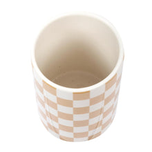 Load image into Gallery viewer, Checkered Ceramic Vase - Natural

