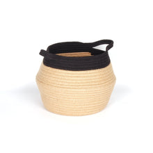 Load image into Gallery viewer, Morocco Cotton Jute Belly Basket - Black
