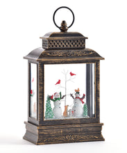 Load image into Gallery viewer, LED Water Lantern Snowman &amp; Trees
