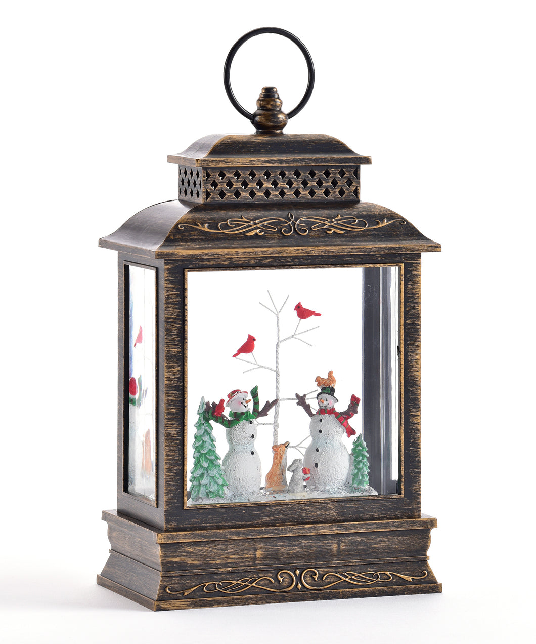 LED Water Lantern Snowman & Trees